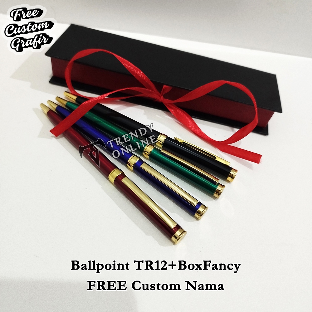 

Pulpen dan Box Pita Fancy FREE Custom Grafir Cetak Nama Pen