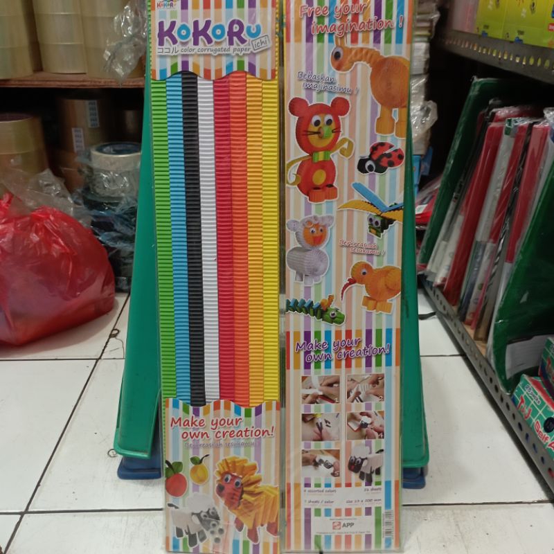 

KERTAS KOKORU PANJANG 7 WARNA 56pcs / pack