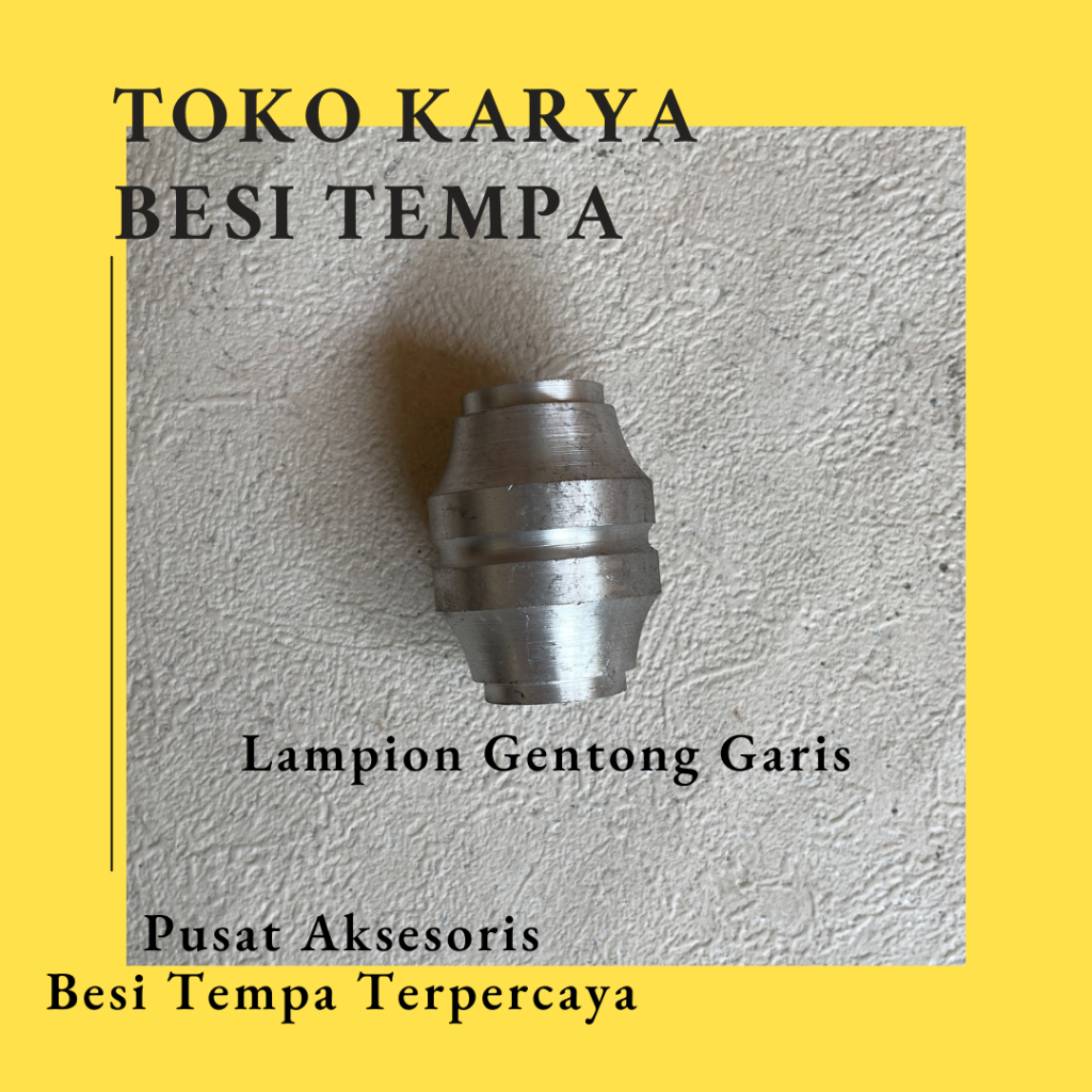 Ornamen Pagar Besi Lampion Gentong Garis / Ornamen Pagar Besi Aksesoris Lampion / Ornamen Lampion Bu