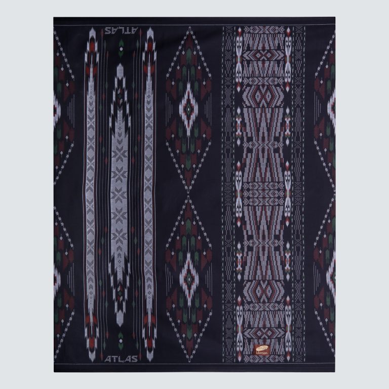 Sarung ATLAS Idaman Kembang Motif BHS JIA Warna Hitam Hijau