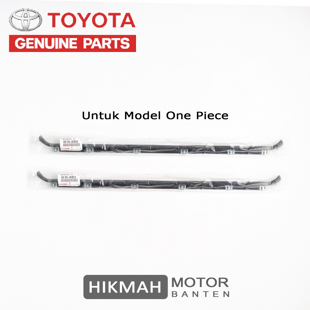 SEPASANG Pelipit Kaca Pintu Depan ONE PIECE bag LUAR atau Wheaterstrip Front Door Glass Outer Toyota