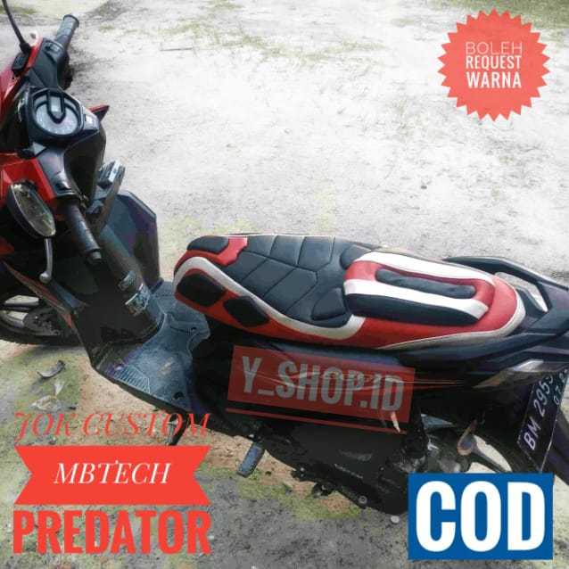 Cover Kulit Jok Motor Beat CBS CBS-ISS Street Deluxe Custom Model Predator Terbaru