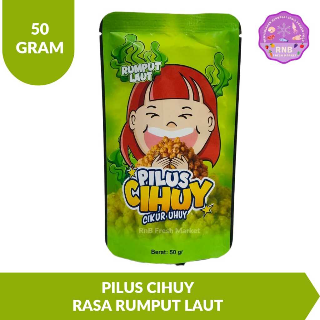 

Pilus Cihuy Rasa Rumput Laut 50 Gram