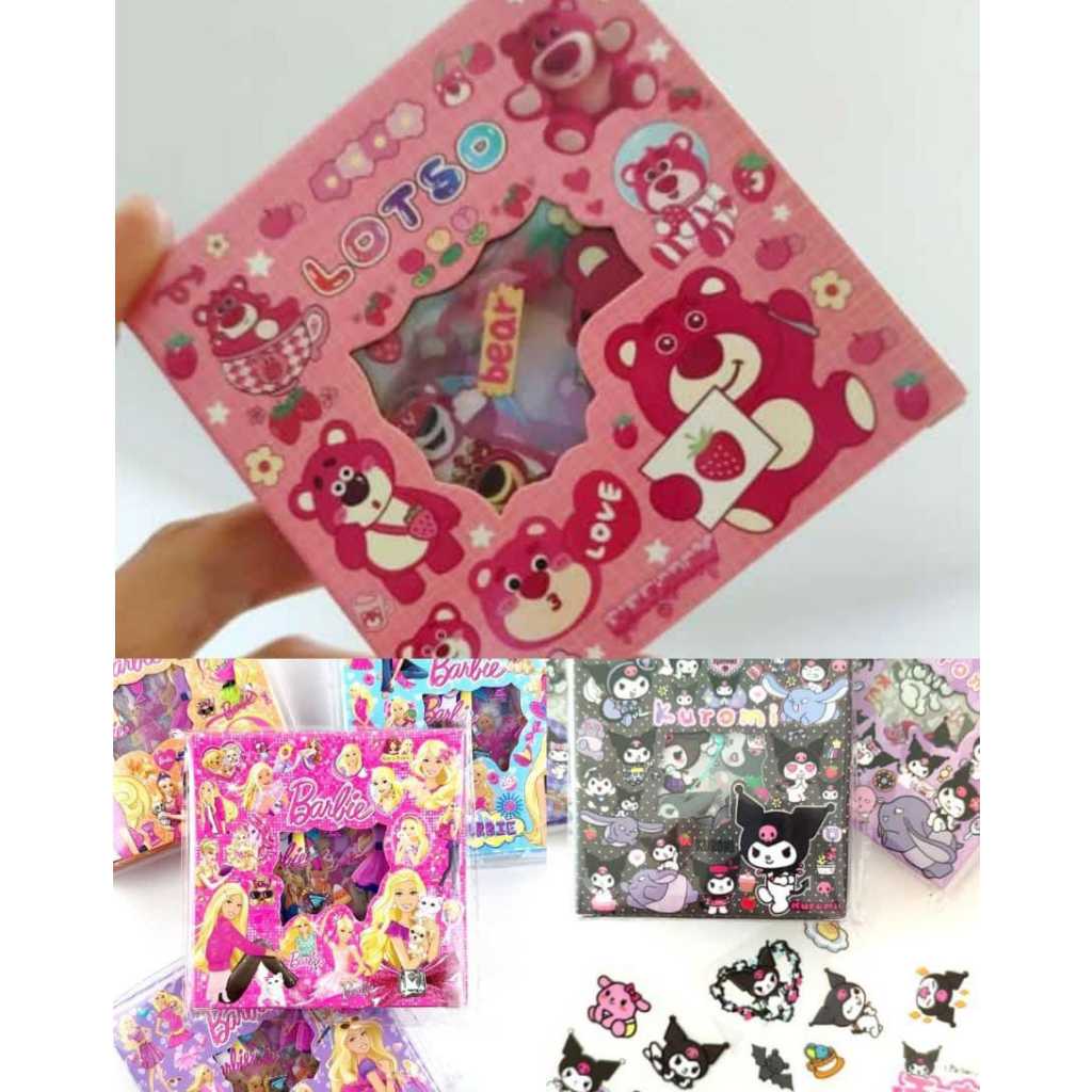 

READY STOK 100 LBR STICKER LOTSO, STICKER BARBIE STICKER KUROMI BOX KECIL STICKER ANAK DAPAT BANYAK WATERPROOF