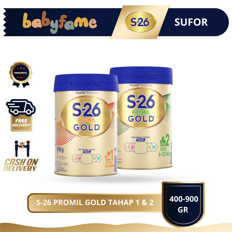 S-26 PROMIL & PROCAL GOLD TAHAP 1 2 & 3 400-900 GR | SUSU FORMULA