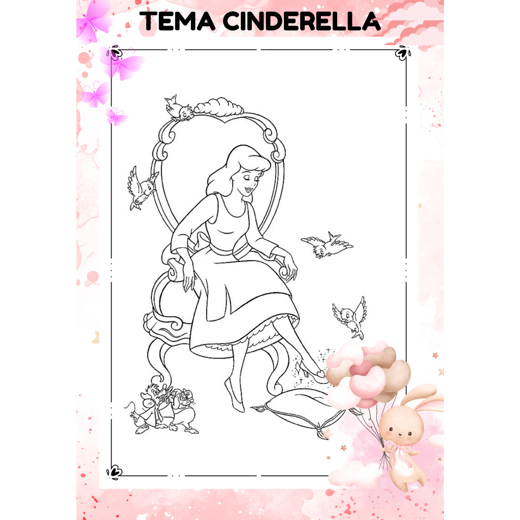 

KERTAS MEWARNAI CINDERELLA / KERTAS GAMBAR CINDERELLA / CINDERELLA / KERTAS MEWARNAI ANAK PAUD TK SD / A4 / KERTAS BELAJAR ANAK/ MEDIA BELAJAR/ MEDIA MEWARNAI