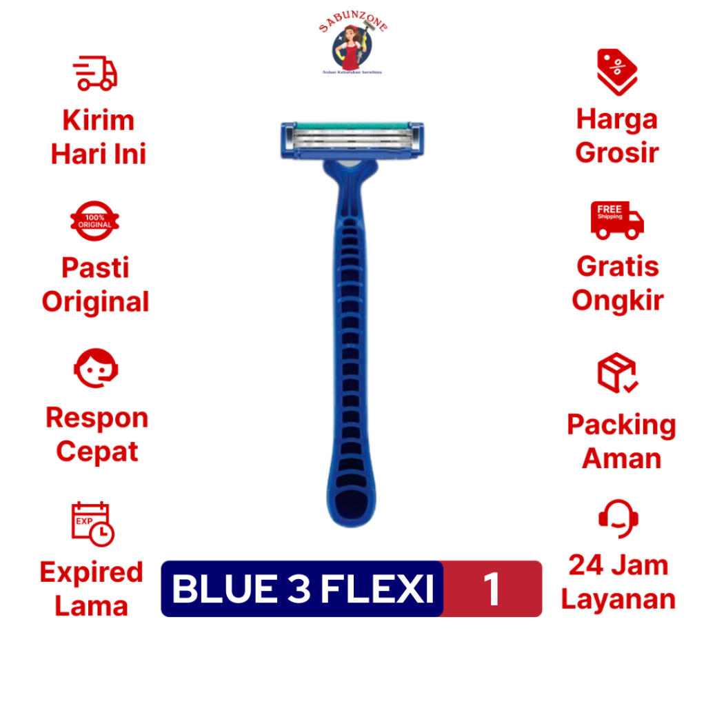 Alat Cukur Gillette Blue 3 Simple Flexi