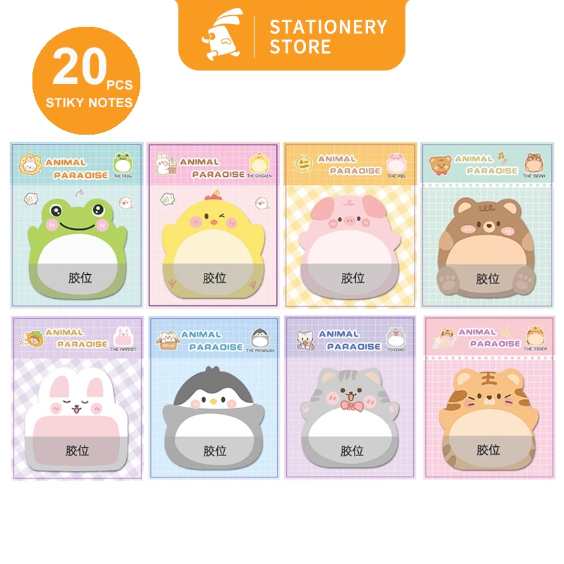 

Sticky Notes Motif HewanTempelan Kertas Catatan Memo Note Karakter Animal Mini Book Karakter Binatang Lucu-Rabbit Stationery