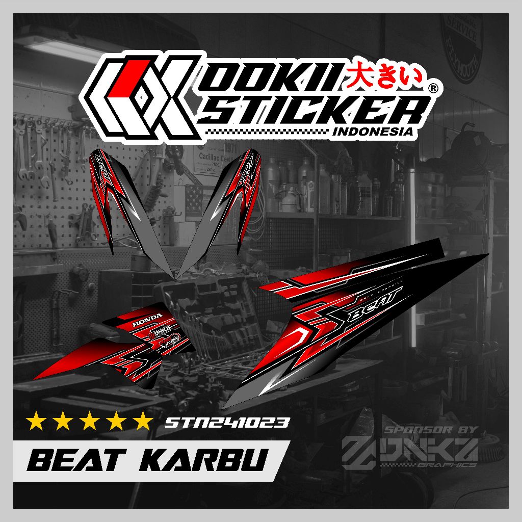 Stiker Beat Karbu Decal Striping Beat Karbu Premium Racing N241023 OOKII