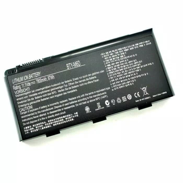 Baterai MSI GX60 GT60 GT780DX GX660 GT70 GX680 BTY-M6D