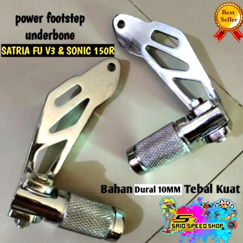 STEP BONCENGAN BELAKANG  SATRIA FU V3 FU KARBU & SATRIA FU INJEKSI & SONIC 150R DURAL BUAT ANDERBUN 