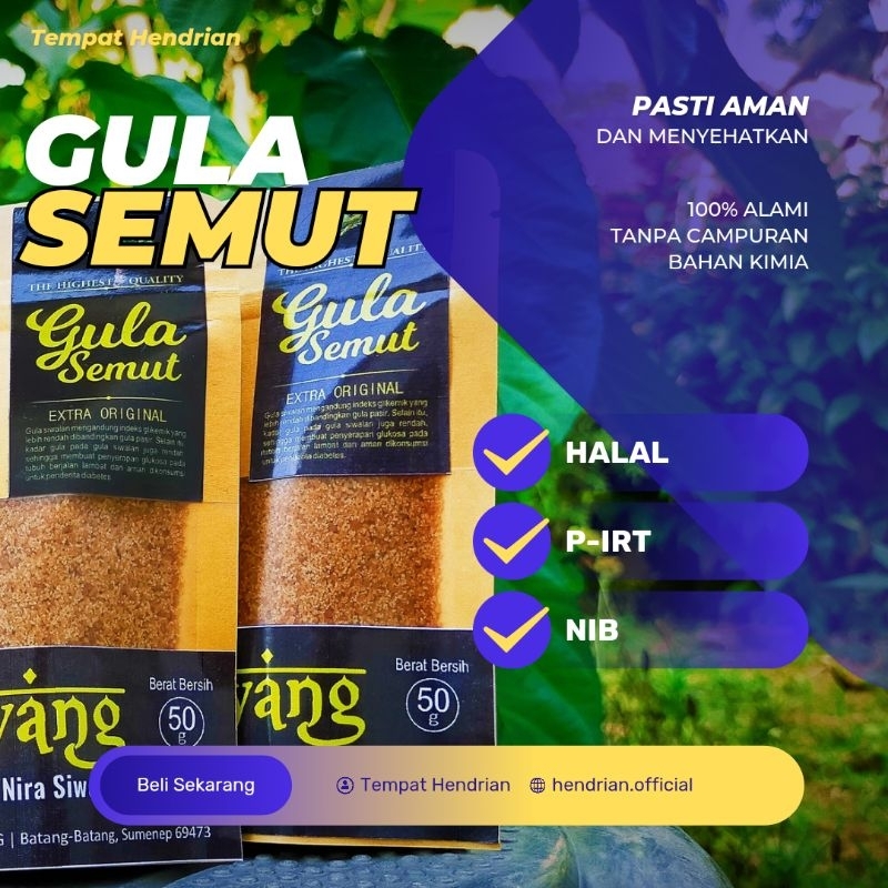 Gula Semut Air Nira Siwalan Madura Asli Kualitas Terbaik