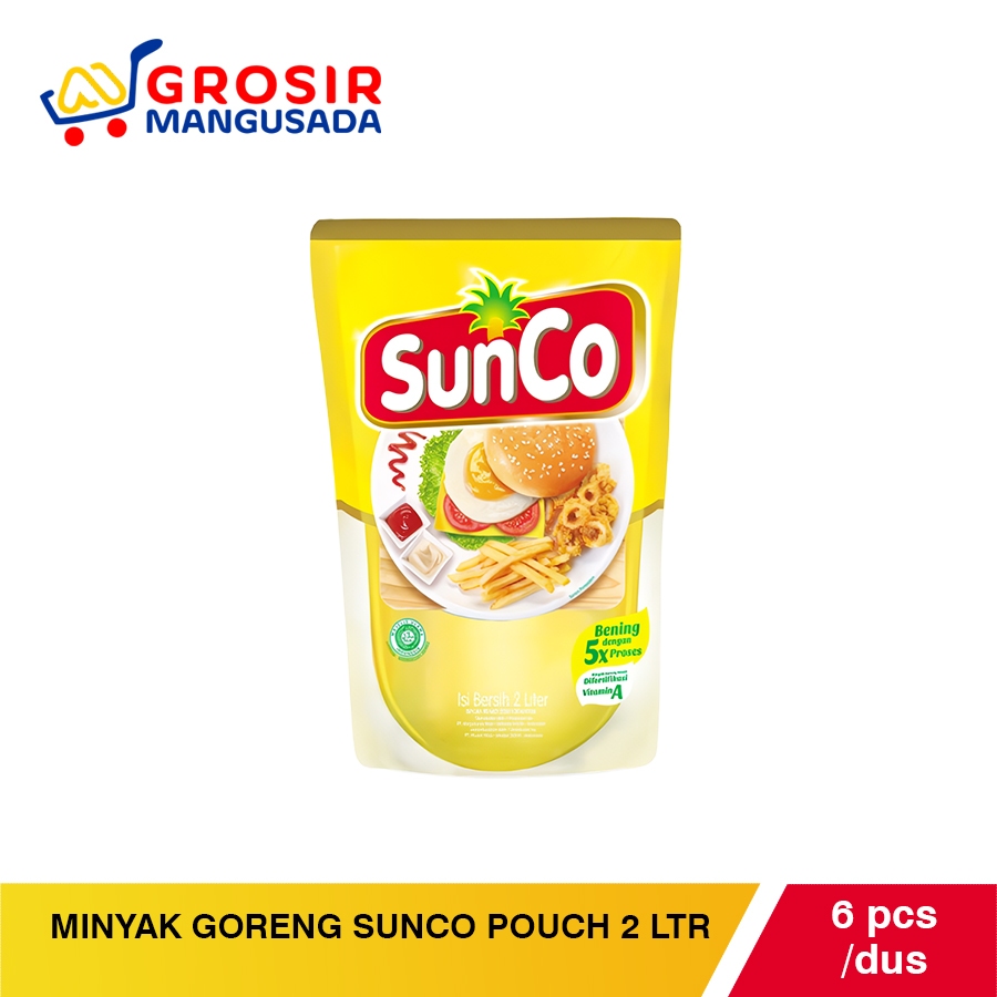 

Minyak Goreng Sunco Pouch 2 liter / Sunco Refill 2 liter Harga Grosir 3 pcs