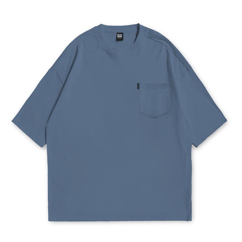 Elevendays Baju Kaos Polos Oversize Distro Saku Pria Wanita - Cotton Combed 20s