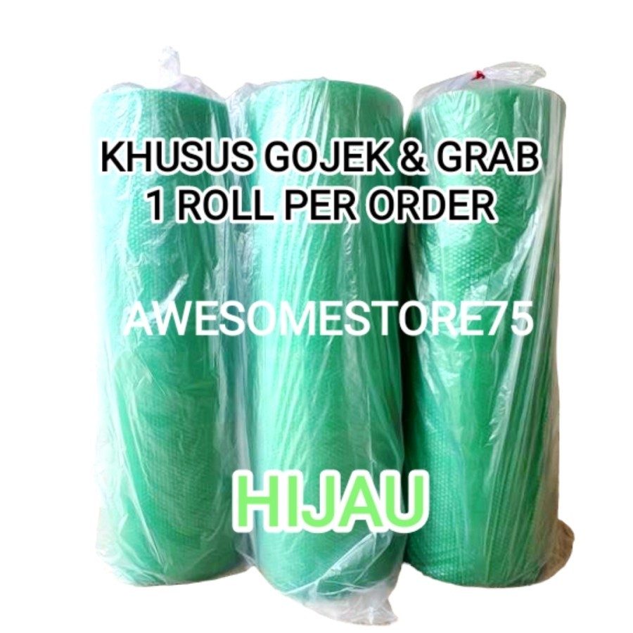 

BUBBLE WRAP HIJAU GREEN per Roll 125 cm x 50 meter TEBAL MURAH TERBAIK PAKING PACKING PLASTIK PEMBUNGKUS