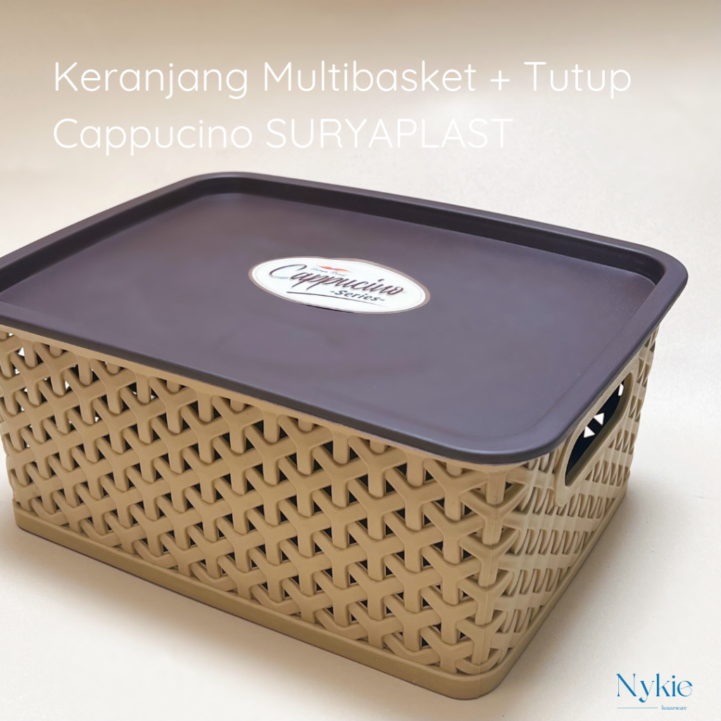 Keranjang Plastik Multibasket + Tutup Cappucino SURYAPLAST