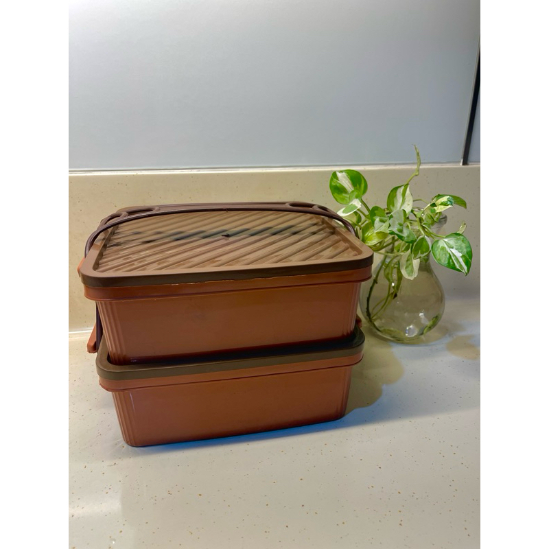 RANTANG SEGI SUSUN 2 PLASTIK SERBAGUNA / SELAMETAN / SLAMETAN / HAJATAN / HAMPERS BOX KUALITAS