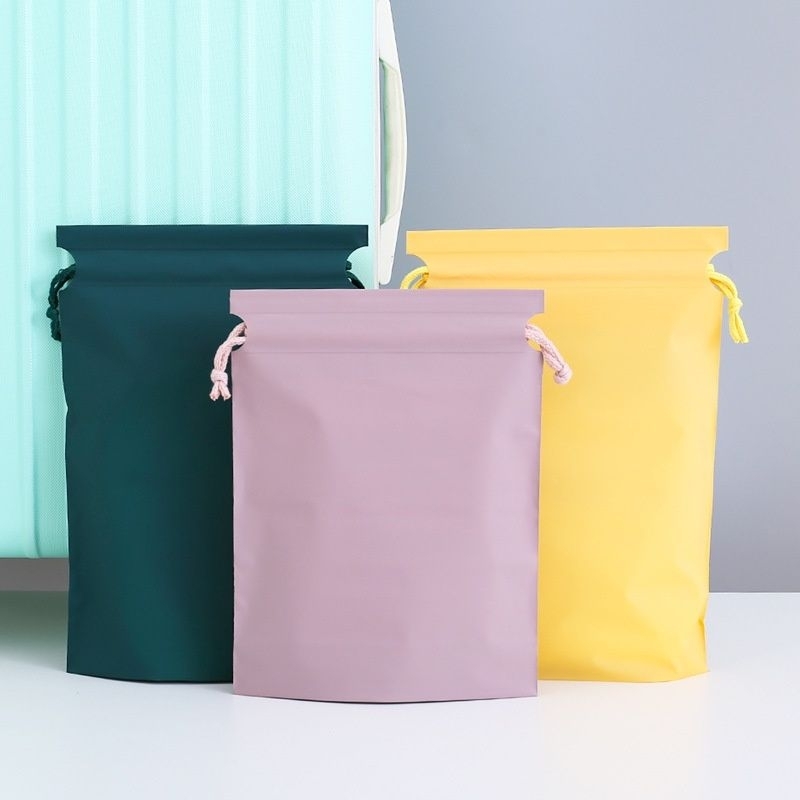 Pouch Travel Drawstring Pouchbag Serut Premium Warna Warni Packaging Makeup Baju Serbaguna Fashion K