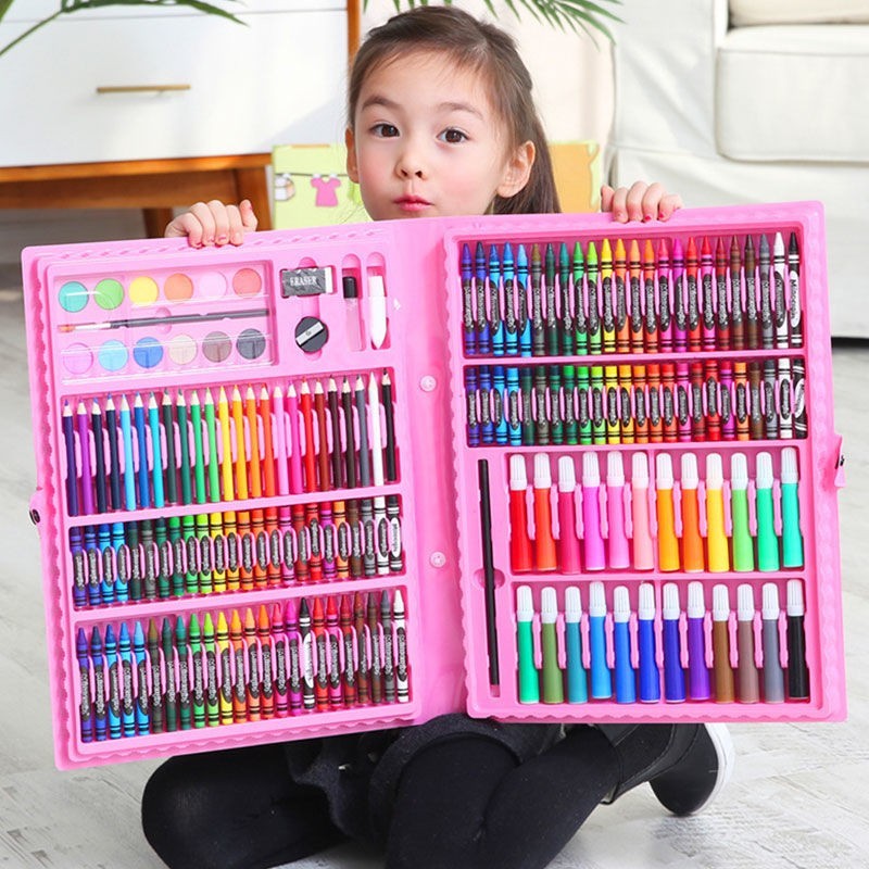 

Crayon Pensil Warna Set Isi 150 pcs Pencil Art Kado Anak Perempuan