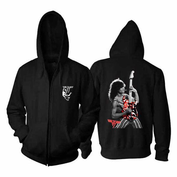 Jaket Hoodie Eddie Van Halen Hoodie Bahan Cotton Fleece