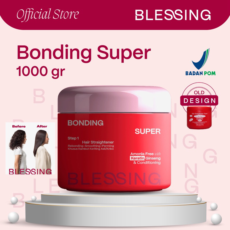 BLESSING BONDING SUPER SMOOTHING KERATIN 1 KG OBAT PELURUS RAMBUT KERITING KRIBO NO AMONIA RAMBUT