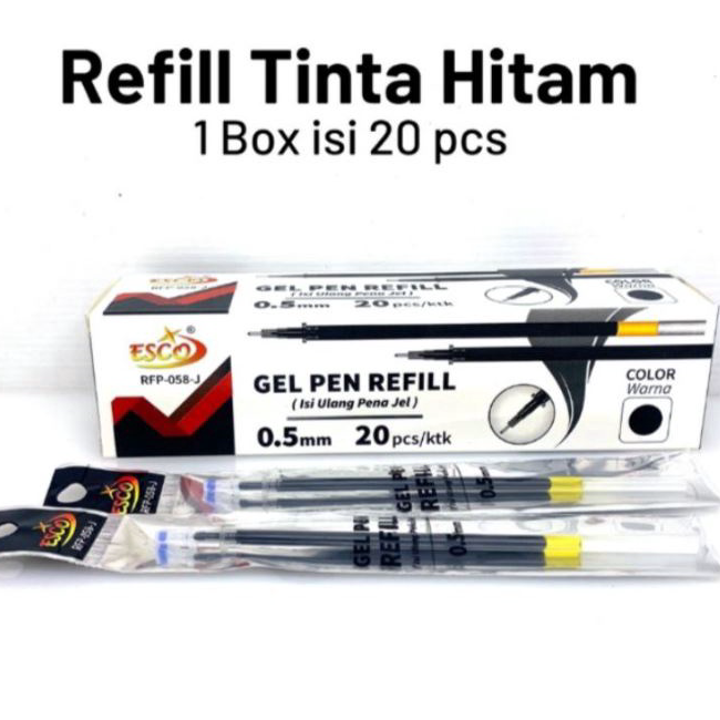 

➧➣✩✸ (20pc) REFILL TINTA PULPEN CAIR HITAM / REFIL ISI ULANG PEN GEL / GEL PEN REFILL GPR