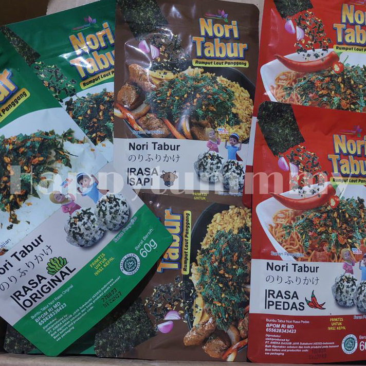 

HXQH7054 MEGA SALE HPT - NoriGo Tabur Rumput Laut Panggang (ROASTED) 60g Halal