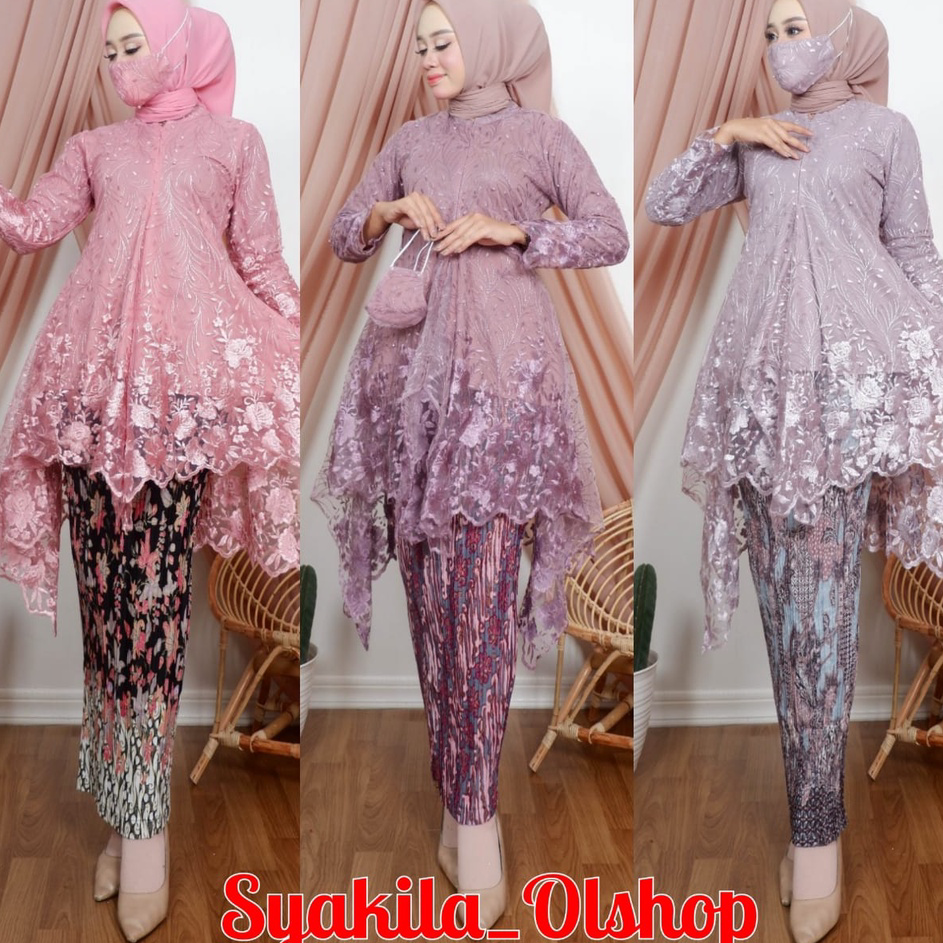 VMYX8145 [PROMO SALE] Setelan Kebaya Tunik Amelia / Kebaya Busui / Kebaya Wisuda / Kebaya Modern / K