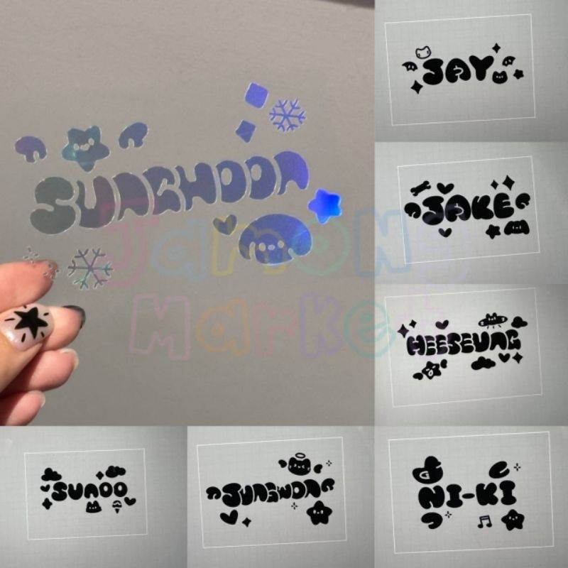 [READY STOCK] Enhypen Fanart Lightstick Deco Sticker