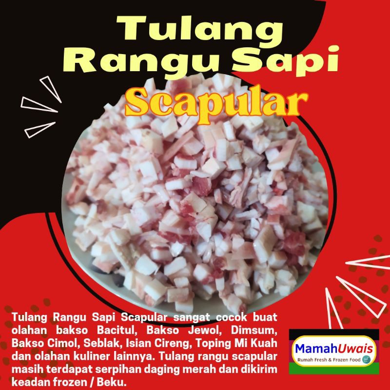 

Tulang Rangu Sapi Scapular Buat Olahan Bakso Aci Tulang Bacit Bakso Jewol Dimsum Cireng Seblak Cimol Cilok Cireng & Masakan kuliner lainnya