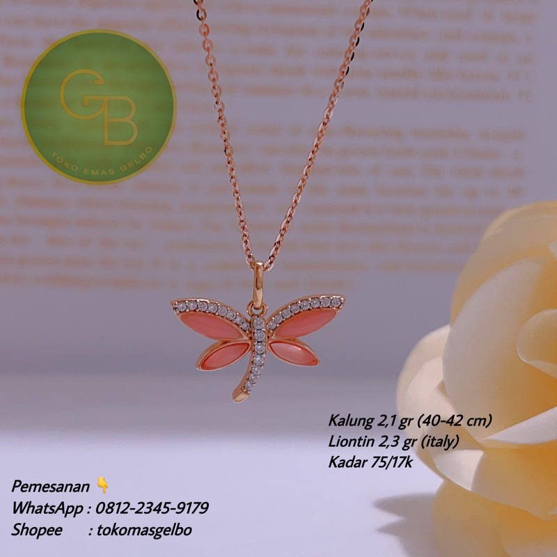 kalung capung - emas 17k - Gelbo gold