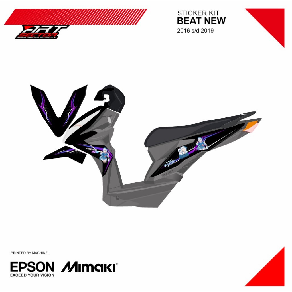 STICKER STRIPING TRANSPARAN BEAT NEW ANIME GAGAGUGA