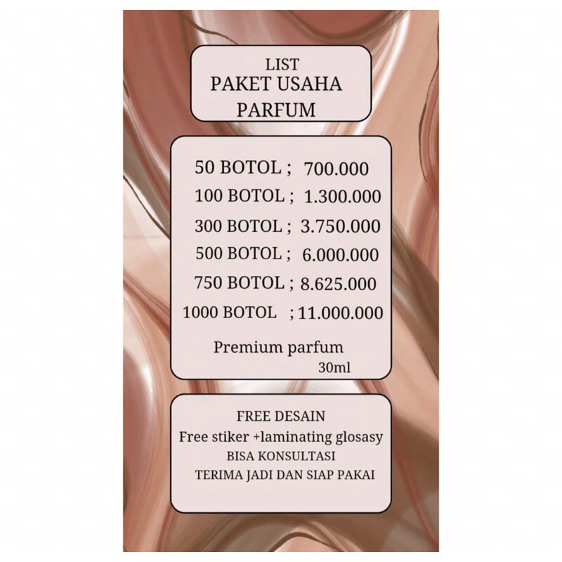 Paket usaha reseller parfum