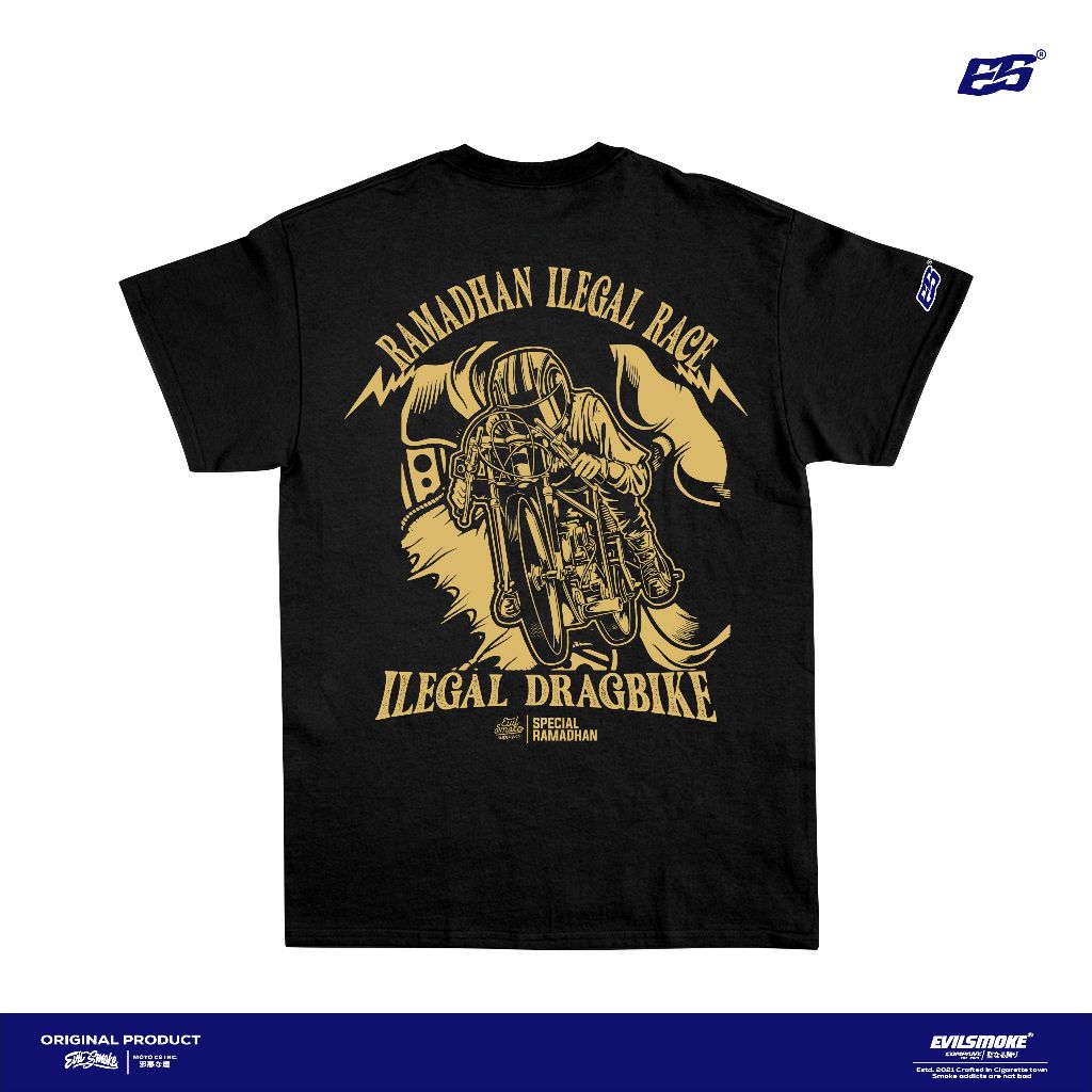 kaos ramadhan race dragbike ilegal race EVILSMOKE baju racing kaos