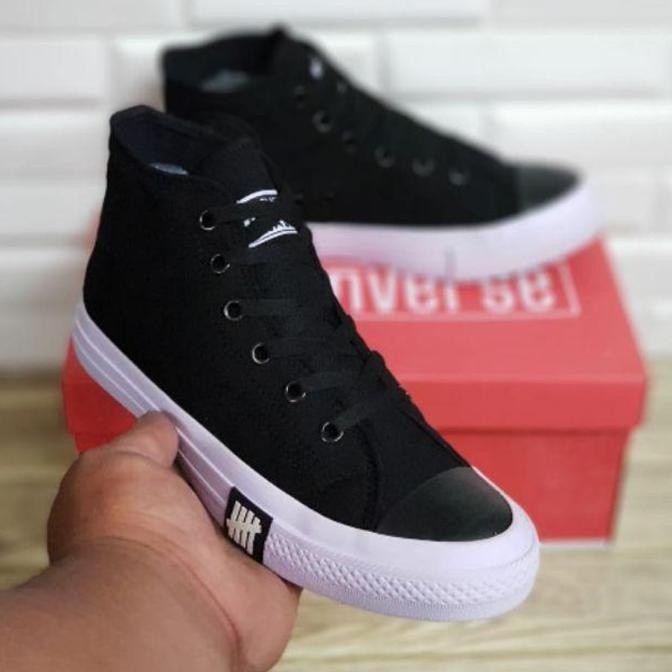 Sepatu Converse All Star Petir Tinggi Sepatu Sekolah Laki Laki/wanita - hitam putih