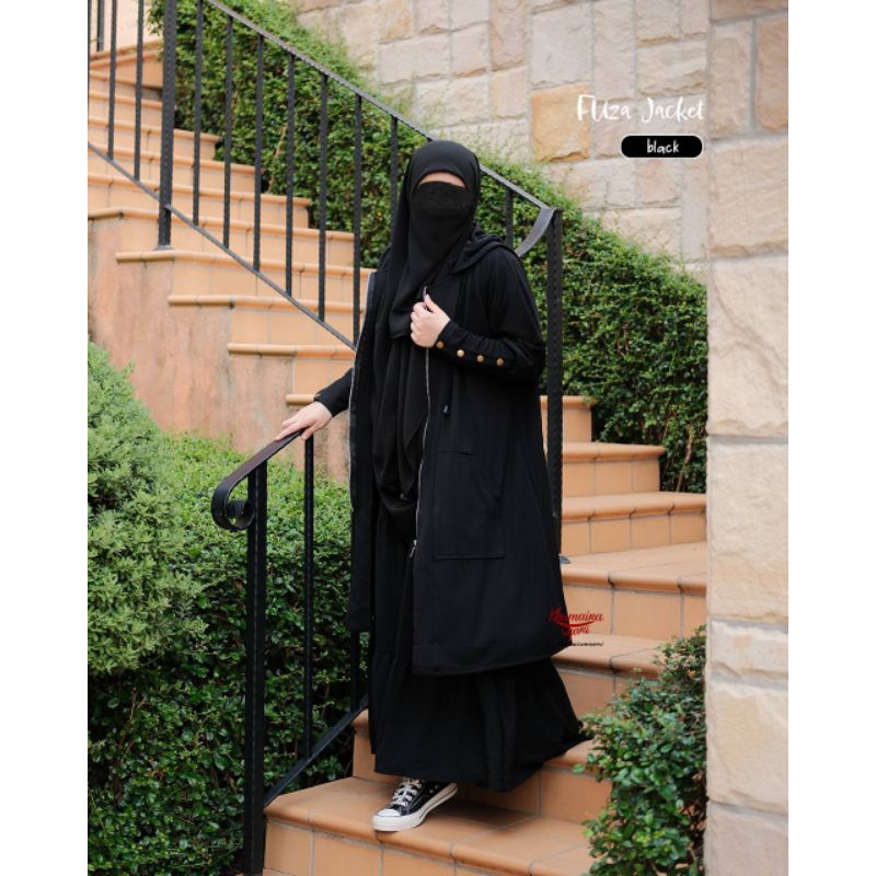 Jaket Outer Cardigan Fuza Knit - Khumaira Syari