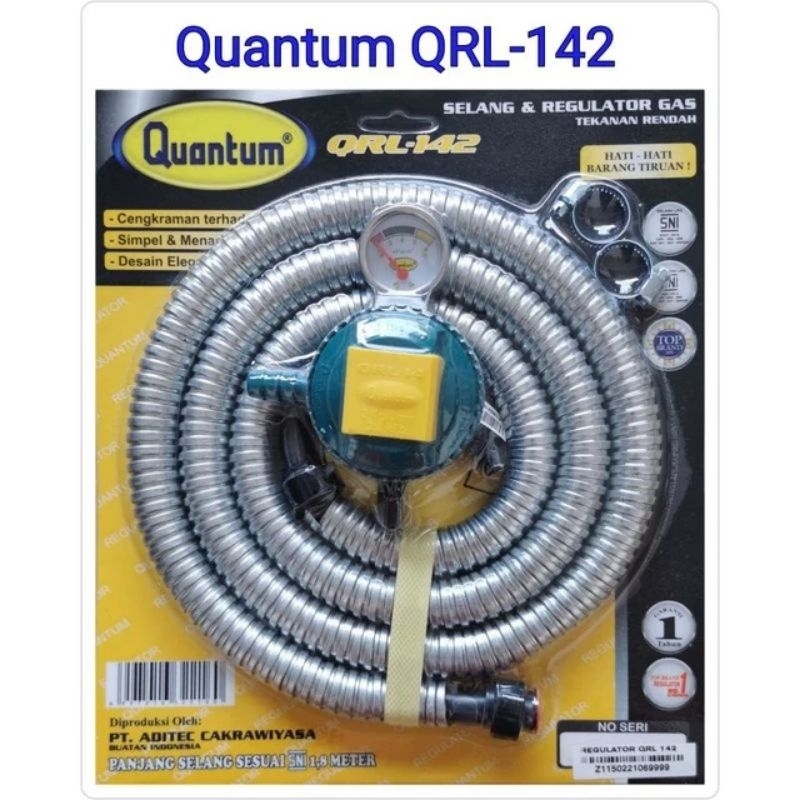 REGULATOR GAS + SELANG QUANTUM QRL_142 original
