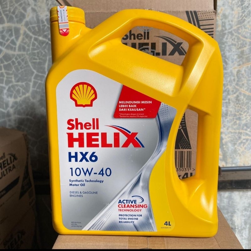 OLI SHELL HX6 HELIX 10W-40 4LITER UNTUK MOBIL ORIGINAL SHELL