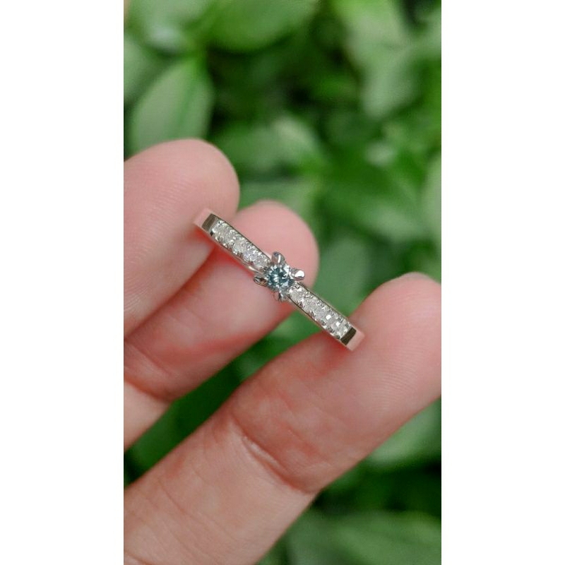 cincin nikah cincin kawin cincin berlian biru asli cincin full berlian cincin Solitaire cincin berli