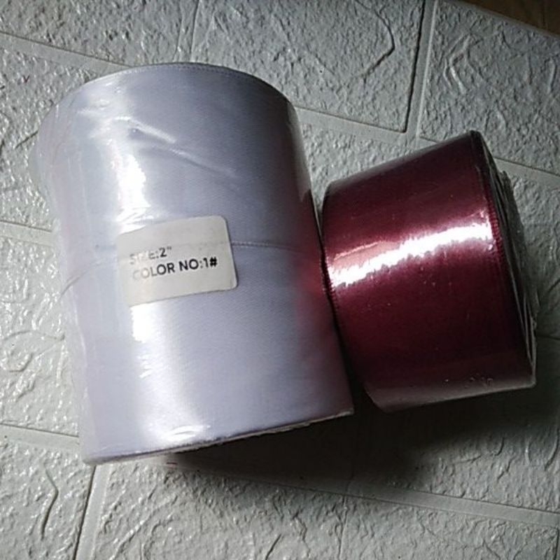 

⚘️KUBINGKIS⚘️ Pita Satin 2 Inch (5cm) Per Roll