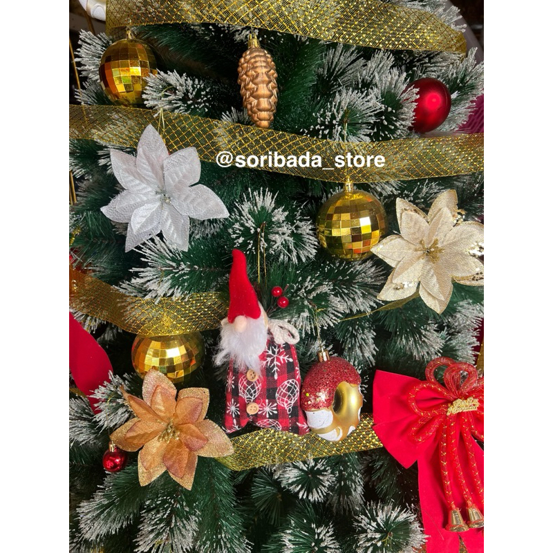 Bunga Kastuba Hiasan Pohon Natal | Hiasan Natal | Hiasan Bunga Natal | Hiasan Unik Natal