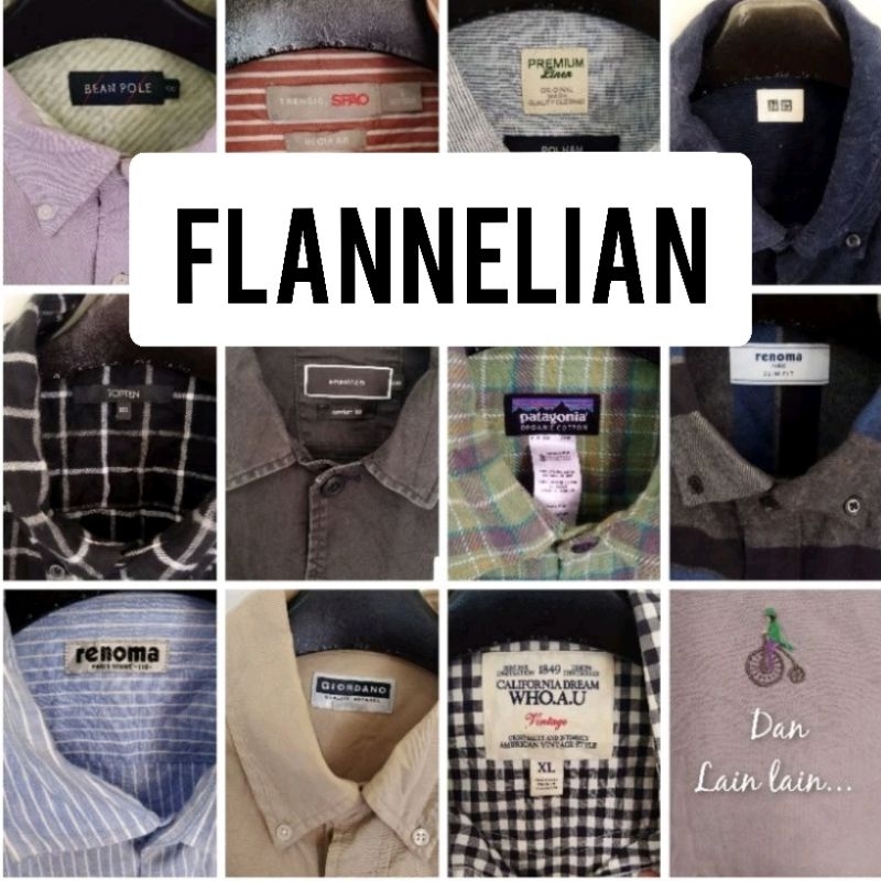 vol 42  kemeja cowok pria preloved second branded casual flannel vintage