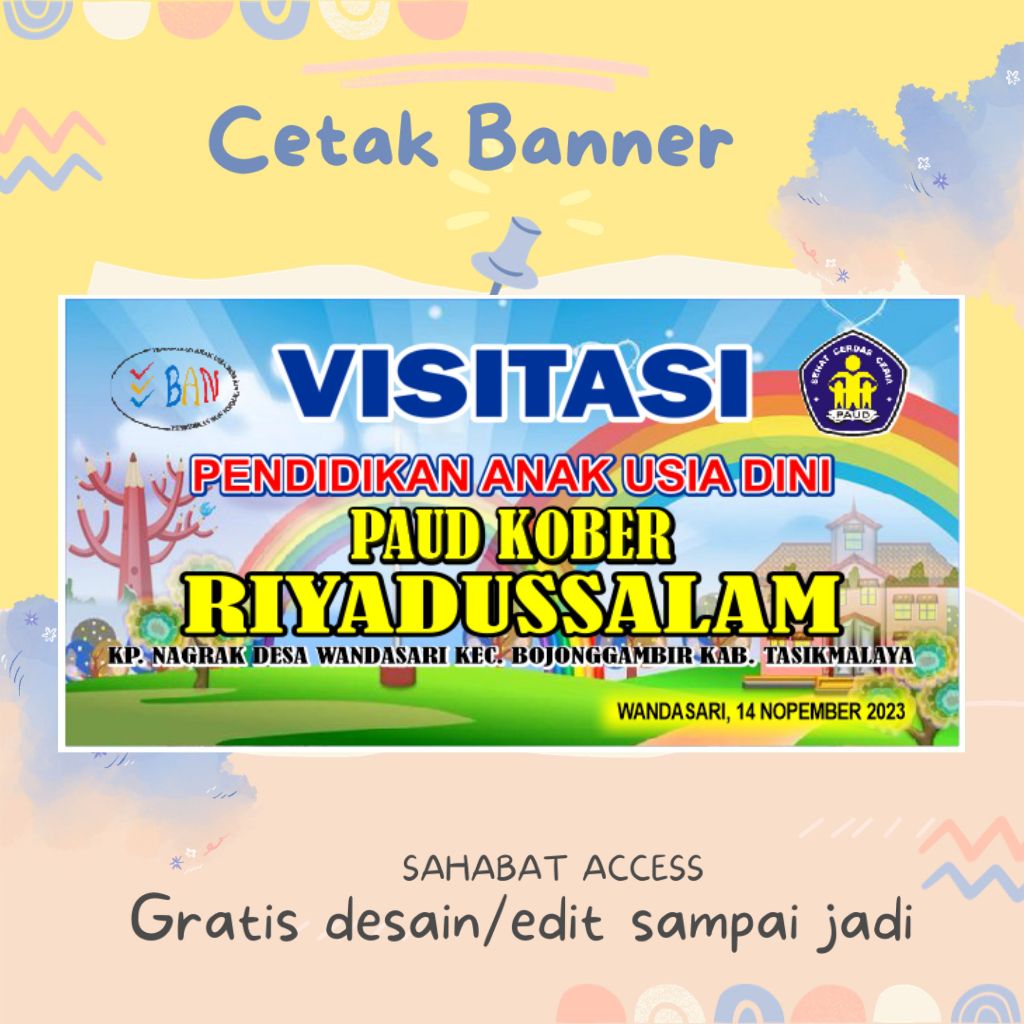 Banner Visitasi dan Selamat Datang Akreditasi PAUD