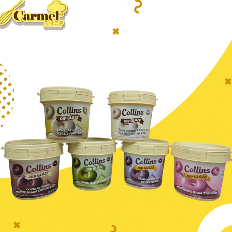 

Stok Banyak Collins Dip Glaze 300gr - Dipping Glaze Donat / Topping Coklat Lumer Aneka Rasa Baru