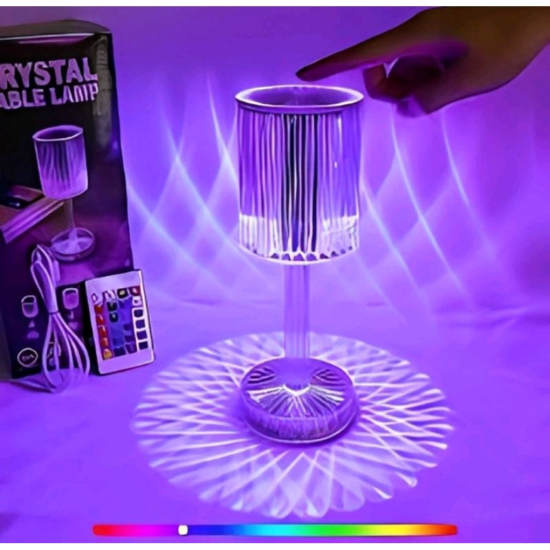 LAMPU MEJA LED LAMPU KRISTAL ACRILYC DIAMOND CANTIK