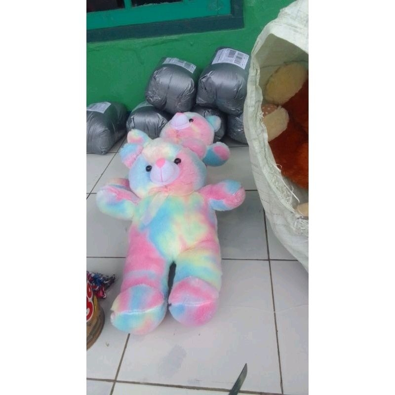 boneka beruang rainbow
