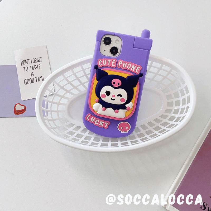 •READY• SOCCALOCCA kuromi case iphone 11 12 13 14 15 plus pro max | casing iphone warna ungu