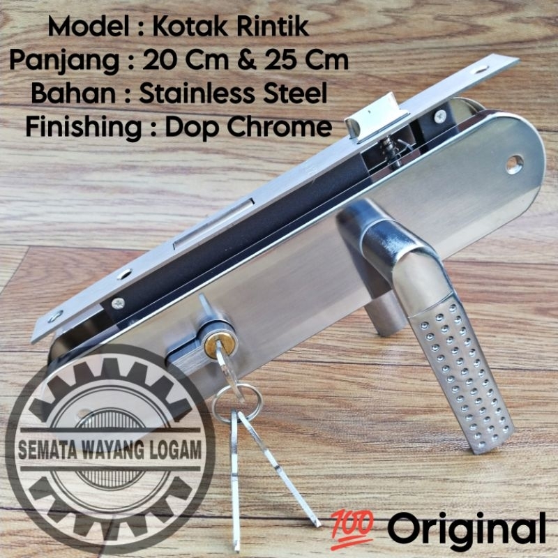 Handle Pintu Rumah Stainless Steel Set Kunci 25cm 20cm Gagang Pintu Kamar Tarikan Pegangan Pintu Dap