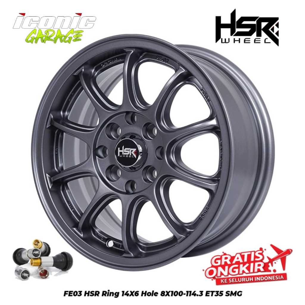 velg mobil ring14 hsr fe03 toko Ban dan Pelek palangkaraya brio,agya,ayla,xenia,avanza,sigra, dll