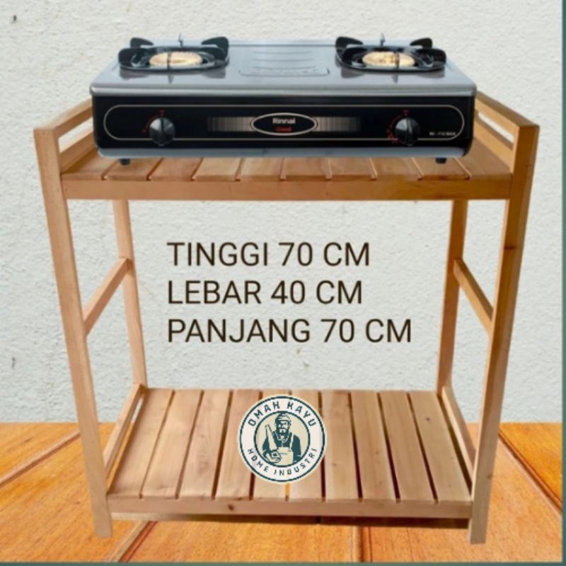 Meja Kompor Gas 2 Tungku Rak Kompor Rak Susun Serbaguna